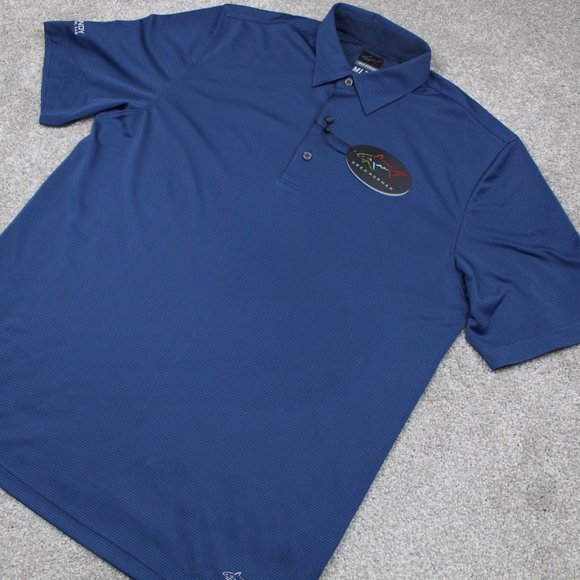 Greg Norman Polo Shirt NWT Mens Large Blue ML75 PlayDry Short Sleeve Pullover - Picture 3 of 13